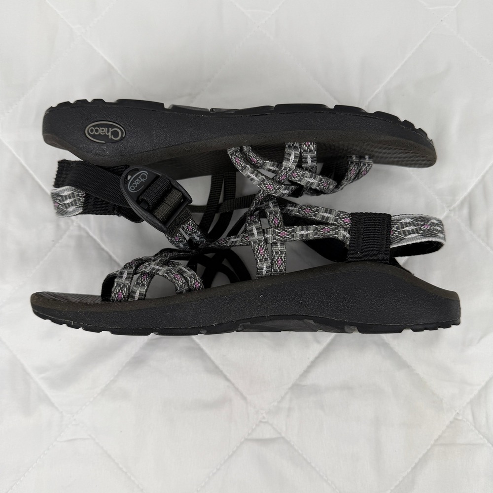 Chaco Z1 Classic Sport Sandals Womens 9 Gray Purple Adjustable Hiking Outdoor - Picture 13 of 13